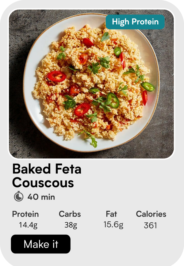 Baked feta couscous