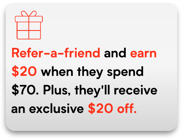 Refer a friend and both you and your friend will earn $20 when they spend $70 on their first MyProtein order.