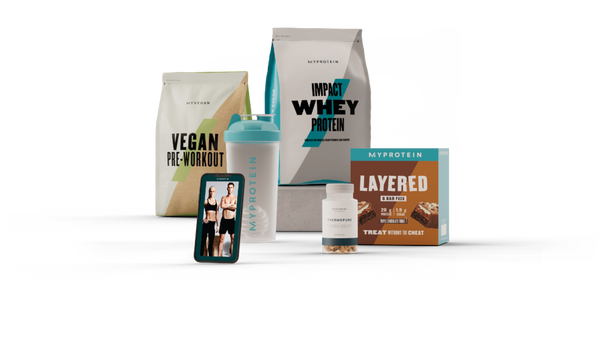 A Myprotein és a Myvegan fehérjetermékeinek keveréke a formásodás érdekében.
