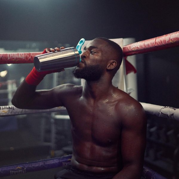 Athlete drinking
