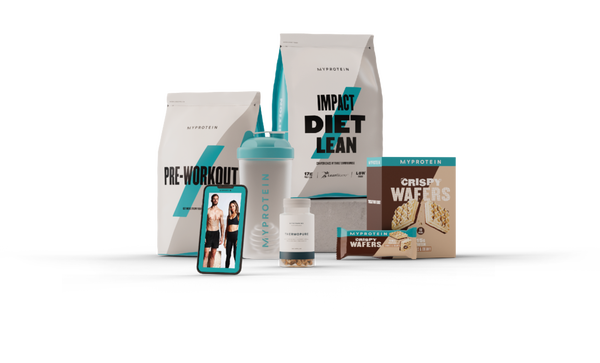 A mixture of protein products from Myprotein to lose weight.