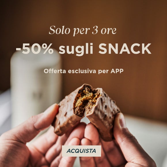 50% su snack