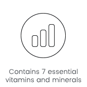 contains 7 essential vitamins & minerals