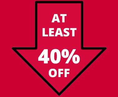 At least 40% off