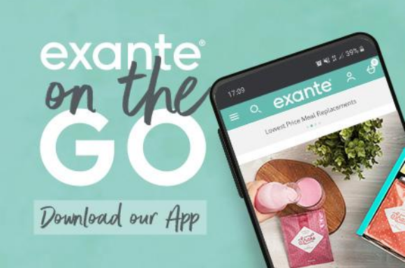 exante on the go 'download our app now'