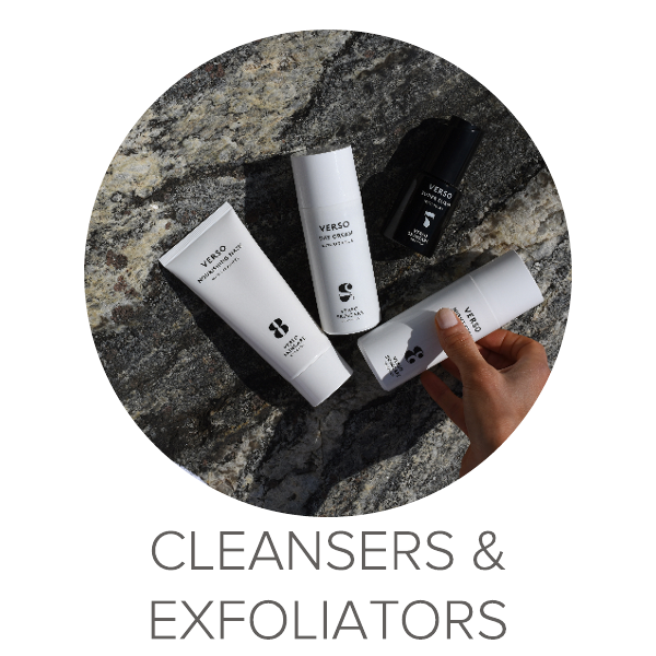 Verso cleansers and exfoliators