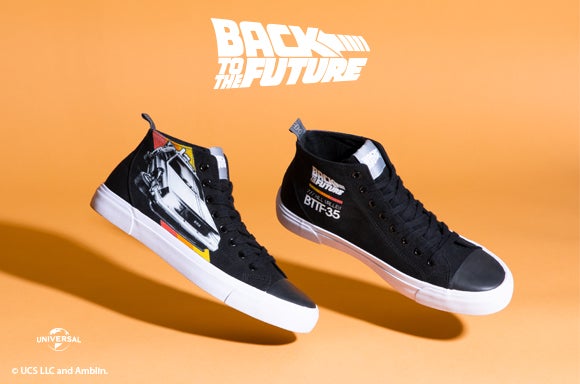 BACK TO THE FUTURE black high-top canvas