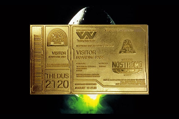 Alien 24K Gold Plated Boarding Ticket!