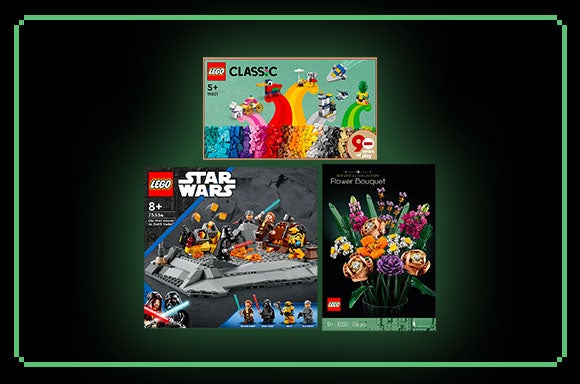 3 for the price of 2 on selected LEGO products.