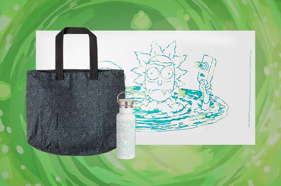 Rick and Morty Water Bottle + Tote bag + Towel for £22.99