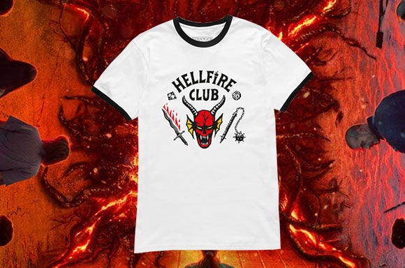 STRANGER THINGS HELL FIRE CLUB SHIRT FREE DELIVERY