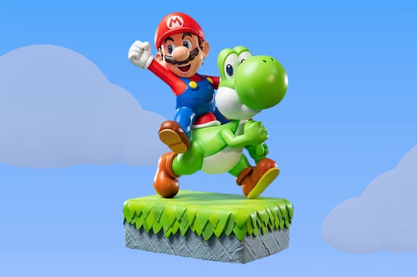 MARIO AND YOSHI RESIN STATUE FIRST 4 STATUE