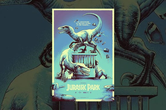 Luke Preece x Jurassic Park Giclee Art Print - A3 - Print Only