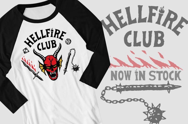 STRANGER THINGS BASEBALL TEE 