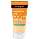 مقشر الوجه كلير آند ديفيند بنسبة 2% من حمض الساليسيليك من Neutrogena بحجم 150 مل