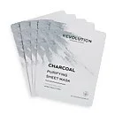 Revolution Skincare Biodegradable Purifying Charcoal Sheet Mask Set (5 Pack)