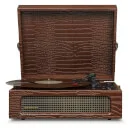 voyager portable turntable brown