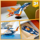 LEGO Creator: 3 in 1 Supersonic Jet, Helicopter & Boat Toy (31126)