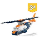 LEGO Creator: 3 in 1 Supersonic Jet, Helicopter & Boat Toy (31126)