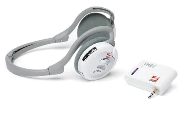 Zoom iHiFi Wireless Bluetooth Headphones & Universal 3.5mm Jack Transmitter Bundle