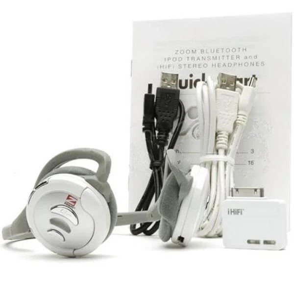 Zoom iHiFi Wireless Bluetooth Headphones & iPod Dock Transmitter Bundle