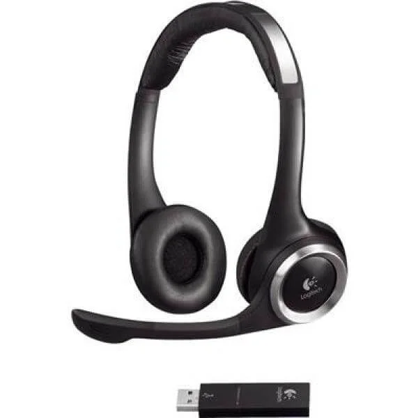 Logitech ClearChat PC Wireless Headphones with Mic (981-000104)