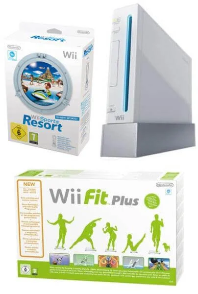 Nintendo Wii Console: Bundle (Including Wii Sports Resort, & Wii Fit Plus with Board)