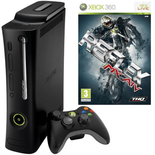 Xbox 360 Elite Console: Bundle (including MX vs ATV: Reflex & HDMI Cable)