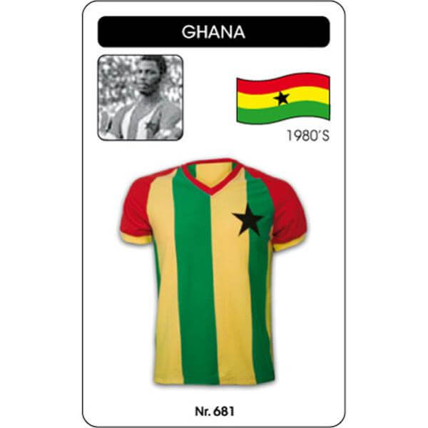 Ghana 1980's Short Sleeve Retro Football Shirt 