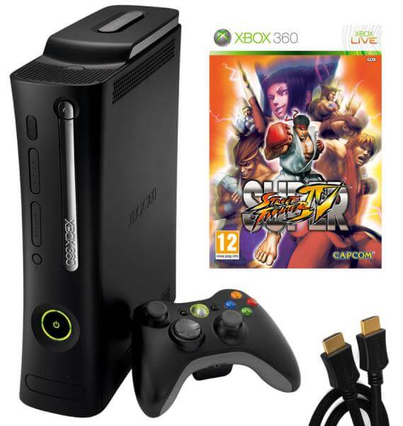 Xbox 360 Elite Console: Bundle (including Super Street Fighter & HDMI Cable)