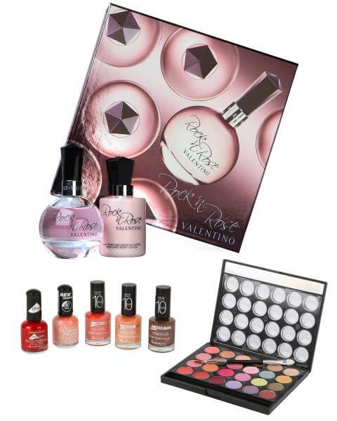 Valentino Rock N Rose Giftset with FREE Douglas Eyeshadow & Rimmel Nail Varnish Set