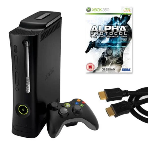 Xbox 360 Elite Console: Bundle (including Alpha Protocol & HDMI Cable)