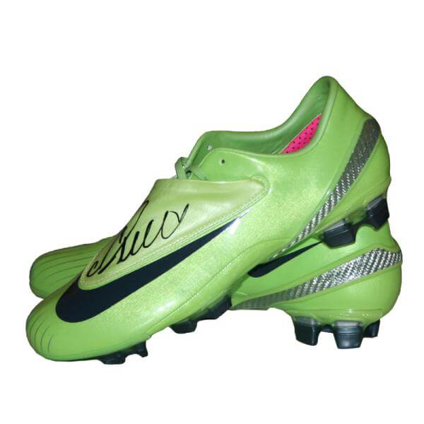 Cristiano Ronaldo Signed Football Boot - Nike Mercurial Vapor IV Citron