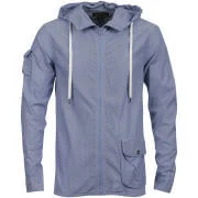 Full Circle Men's Lucenz Hooded Zip Shirt - Blue