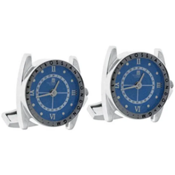 Tateossian Gulliver Watch Cufflinks - Navy Blue