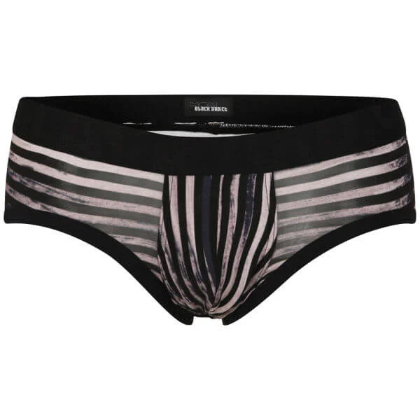 HOM BLACK ADDICT ENIGMA LOW WAIST MINI BRIEF - BLACK