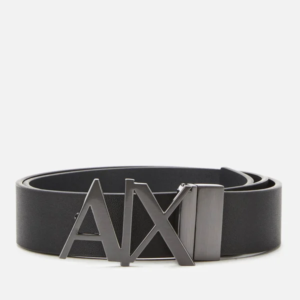 Armani Exchange Men's Ax Buckle Belt - Black Phantom