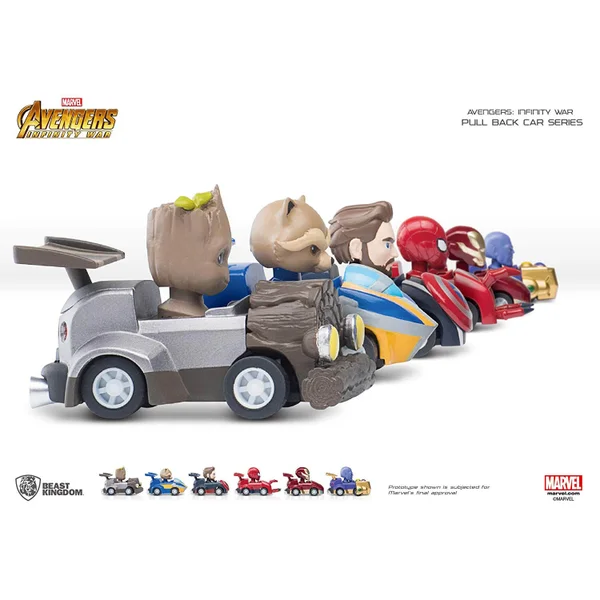 Beast Kingdom Marvel Avengers Pen with Pull Back Car Set - Zavvi European Exclusive