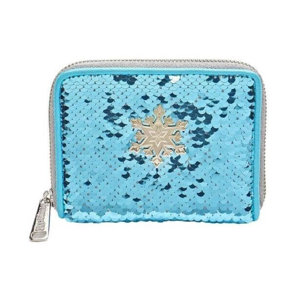 Loungefly Disney Die Eiskönigin Elsa Pailletten-Geldbörse wendbar