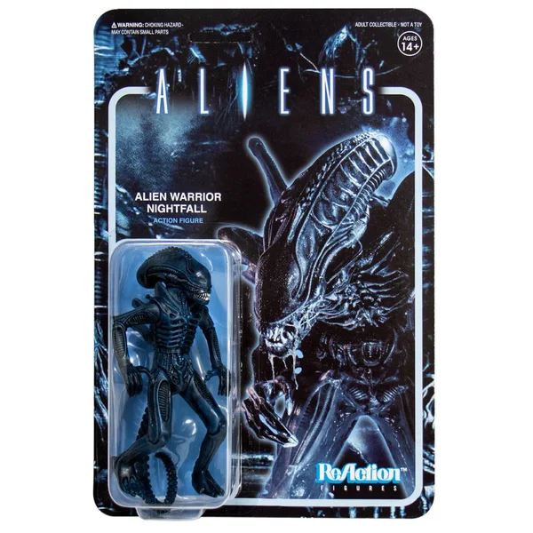 Super7 Aliens ReAction Figuur - Alien Warrior Nightfall Blauw