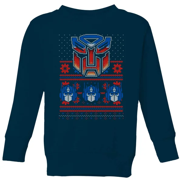Autobots Classic Ugly Knit Kinder Weihnachtspullover – Navy