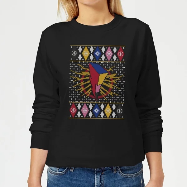 Power Rangers Women's Christmas Jumper - Black