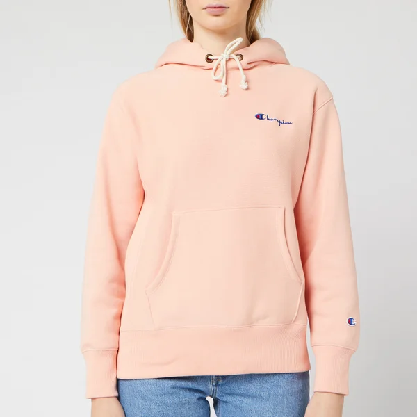 Champion Women's Small Script Hooded Sweatshirt - Pink