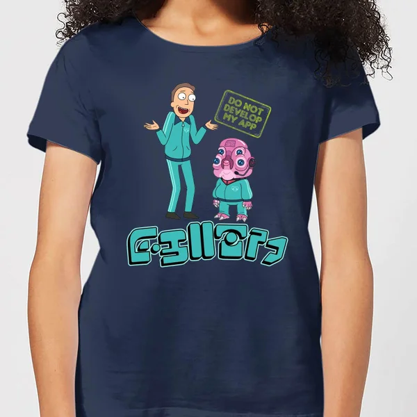 Rick and Morty Do Not Develop My App Women's T-Shirt - Navy - XL