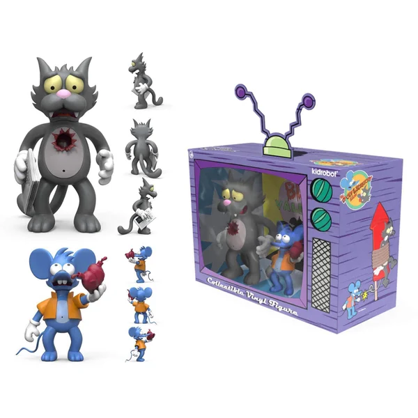 Kidrobot The Simpsons Itchy and Scratchy Medium Vinyl Figures