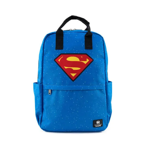 Loungefly Dc Comics Superman Shield And Stars Nylon Backpack