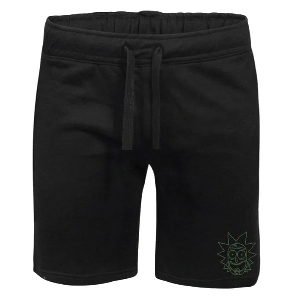 Rick and Morty Rick Embroidered Unisex Jogger Shorts - Black