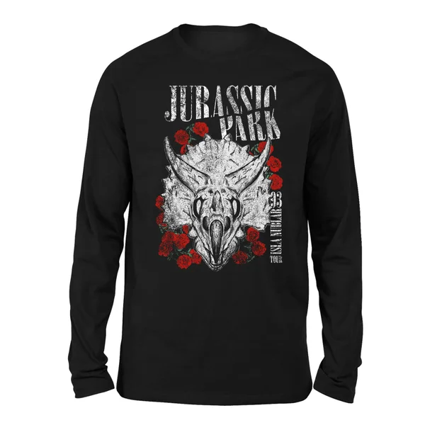 Jurassic Park Islar Nublar 93 Unisex Langarm T-Shirt - Schwarz