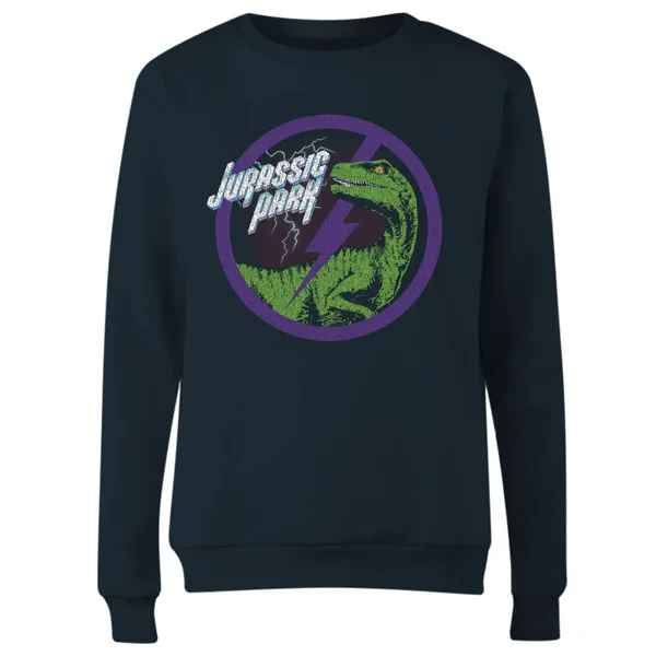 Jurassic Park Raptor Bolt Women's Sweatshirt - Navy