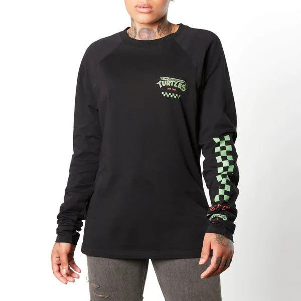Teenage Mutant Ninja Turtles No Slice Left Behind Unisex Langarm T-Shirt - Schwarz